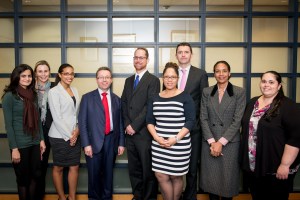 Left to right: Samira Saya, Zoe Hansen, Gaynette Edwards, David Harvey, Jonathan Dunlop, Lyneisha Lightbourne, Keith Robinson, Tammy Clarke and Susan Trott.