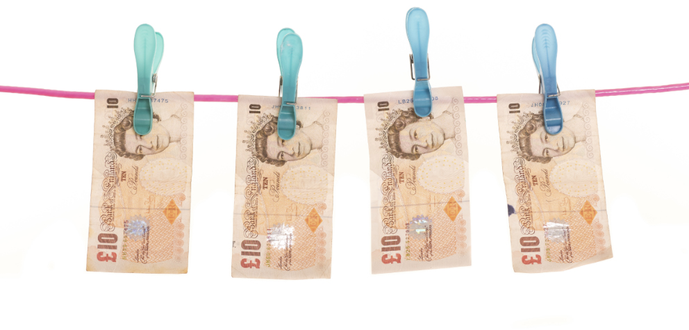 bank notes, laundered