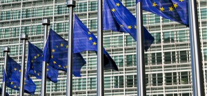 European flags in Brussels