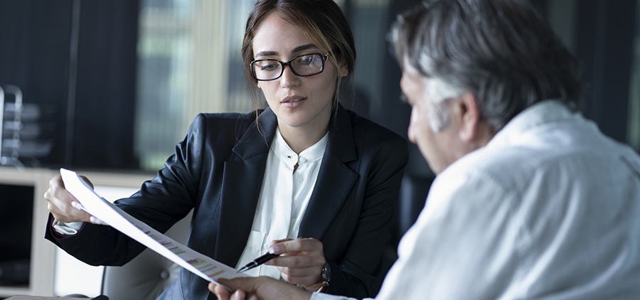 Business people discussion advisor concept